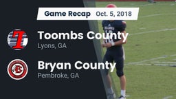 Recap: Toombs County  vs. Bryan County  2018