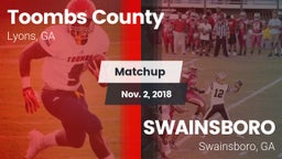 Matchup: Toombs County High vs. SWAINSBORO  2018