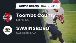 Recap: Toombs County  vs. SWAINSBORO  2018