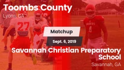Matchup: Toombs County High vs. Savannah Christian Preparatory School 2019
