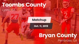 Matchup: Toombs County High vs. Bryan County  2019