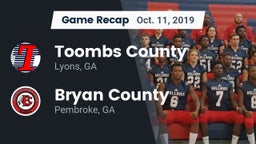Recap: Toombs County  vs. Bryan County  2019