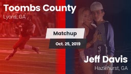 Matchup: Toombs County High vs. Jeff Davis  2019