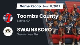 Recap: Toombs County  vs. SWAINSBORO  2019