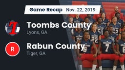 Recap: Toombs County  vs. Rabun County  2019