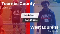 Matchup: Toombs County High vs. West Laurens  2020