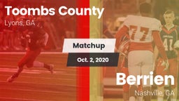 Matchup: Toombs County High vs. Berrien  2020