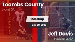 Matchup: Toombs County High vs. Jeff Davis  2020