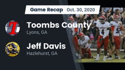 Recap: Toombs County  vs. Jeff Davis  2020