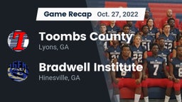 Recap: Toombs County  vs. Bradwell Institute 2022