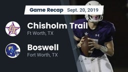 Recap: Chisholm Trail  vs. Boswell   2019