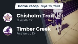 Recap: Chisholm Trail  vs. Timber Creek  2020