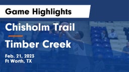 Chisholm Trail  vs Timber Creek  Game Highlights - Feb. 21, 2023