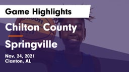 Chilton County  vs Springville Game Highlights - Nov. 24, 2021