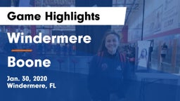 Windermere  vs Boone  Game Highlights - Jan. 30, 2020
