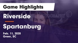 Riverside  vs Spartanburg  Game Highlights - Feb. 11, 2020