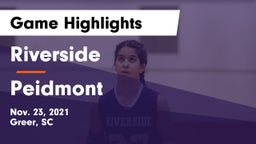 Riverside  vs Peidmont Game Highlights - Nov. 23, 2021