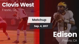 Matchup: Clovis West High vs. Edison  2017