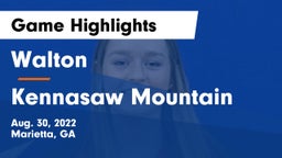Walton  vs Kennasaw Mountain Game Highlights - Aug. 30, 2022