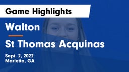 Walton  vs St Thomas Acquinas Game Highlights - Sept. 2, 2022