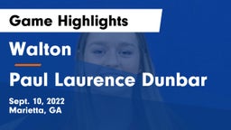 Walton  vs Paul Laurence Dunbar Game Highlights - Sept. 10, 2022