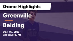 Greenville  vs Belding  Game Highlights - Dec. 29, 2023