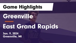 Greenville  vs East Grand Rapids  Game Highlights - Jan. 9, 2024