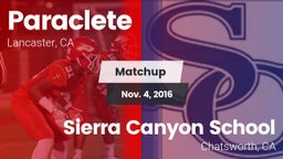 Matchup: Paraclete High vs. Sierra Canyon School 2016
