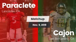 Matchup: Paraclete High vs. Cajon  2018