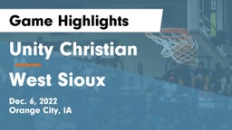 Unity Christian  vs West Sioux  Game Highlights - Dec. 6, 2022