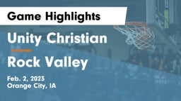 Unity Christian  vs Rock Valley  Game Highlights - Feb. 2, 2023