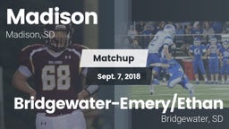 Matchup: Madison  vs. Bridgewater-Emery/Ethan 2018