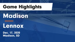 Madison  vs Lennox  Game Highlights - Dec. 17, 2020