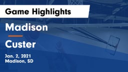 Madison  vs Custer  Game Highlights - Jan. 2, 2021