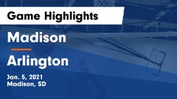 Madison  vs Arlington  Game Highlights - Jan. 5, 2021