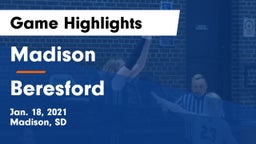 Madison  vs Beresford  Game Highlights - Jan. 18, 2021