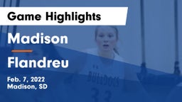 Madison  vs Flandreu Game Highlights - Feb. 7, 2022