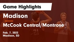 Madison  vs McCook Central/Montrose  Game Highlights - Feb. 7, 2023