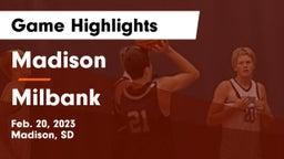 Madison  vs Milbank  Game Highlights - Feb. 20, 2023