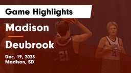 Madison  vs Deubrook  Game Highlights - Dec. 19, 2023
