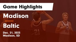 Madison  vs Baltic  Game Highlights - Dec. 21, 2023
