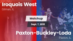 Matchup: Iroquois West High vs. Paxton-Buckley-Loda  2018
