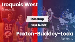 Matchup: Iroquois West High vs. Paxton-Buckley-Loda  2019