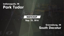 Matchup: Park Tudor High vs. South Decatur  2016