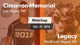 Matchup: Cimarron-Memorial vs. Legacy  2016