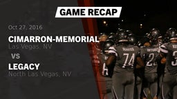 Recap: Cimarron-Memorial  vs. Legacy  2016