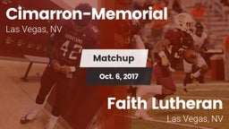 Matchup: Cimarron-Memorial vs. Faith Lutheran  2017
