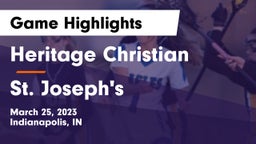 Heritage Christian  vs St. Joseph's  Game Highlights - March 25, 2023