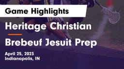 Heritage Christian  vs Brebeuf Jesuit Prep  Game Highlights - April 25, 2023