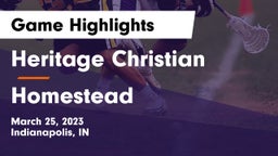 Heritage Christian  vs Homestead  Game Highlights - March 25, 2023